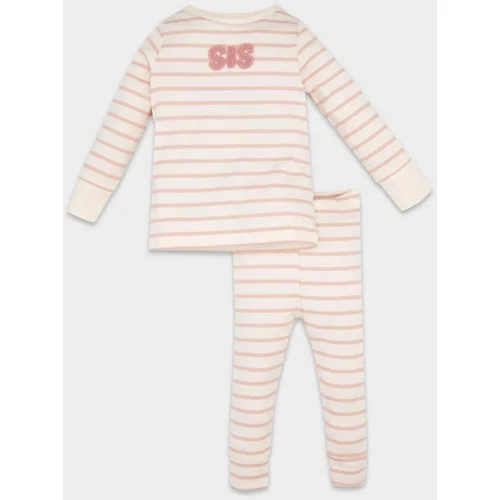 Defacto DFC - Baby Girl Striped Long Sleeve Ribbed Camisole Pajama Set