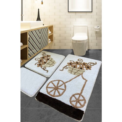 Hanah home set 3 prostirke za kupatilo Šareni Cene