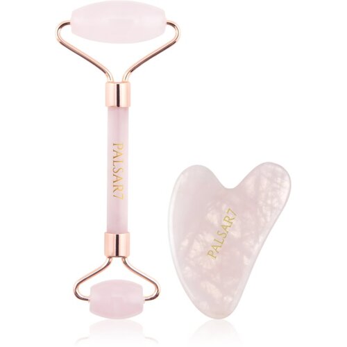 Palsar7 Massage Roller and Guasha Rose Quartz valjček za masažo za obraz in pripomoček za masažo Slike