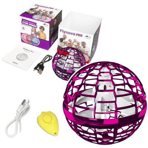 Lopta na daljinsko upravljanje rukom Flynova LED 10cm - roza Slike