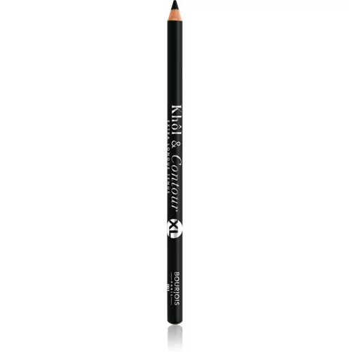 Bourjois Khol & Contour XL dolgoobstojen svinčnik za oči 1,65 g odtenek 001 Noir-issime