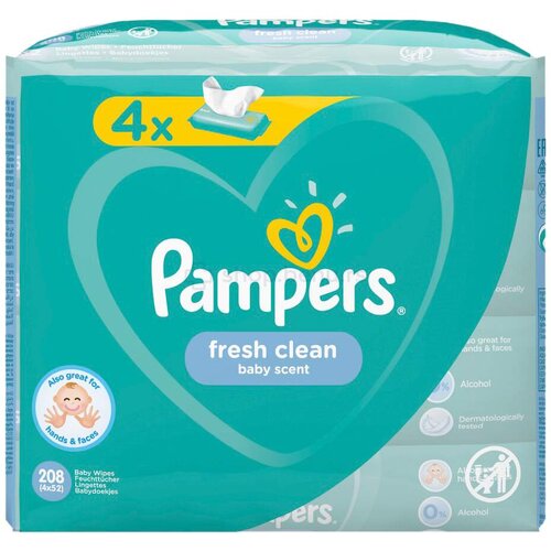 Pampers baby vlažne maramice fresh 4x52kom Cijene