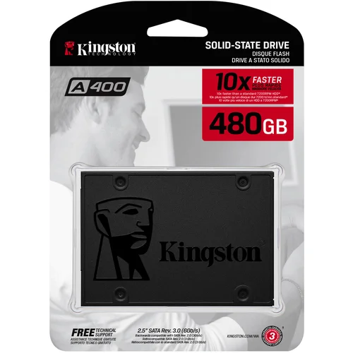 Kingston SSD A400 480GBup to 500MB/s Read and 450MB/s Write