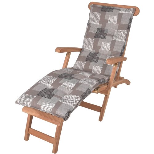Sun Garden Sivi vrtni jastuk za ležaljku 52x170 cm Stoke - Cene