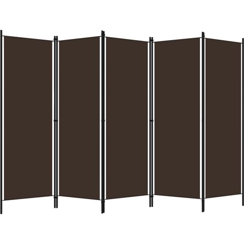  pregrada s 5 panela smeđa 250 x 180 cm Slike