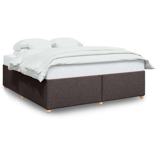 VidaXL Okvir za krevet bez madraca tamnosmeđi 200x200 cm od tkanine Slike