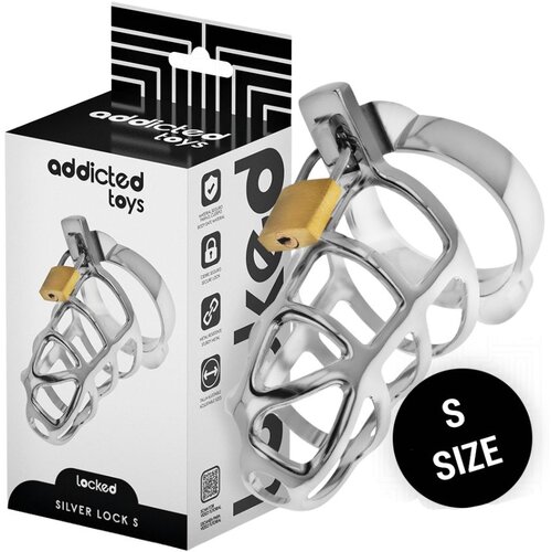 Addicted Toys Locked Kletka Za Penis Addicted Toys Silver Lock (s) Slike