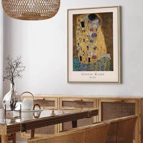  Slika - Gustav Klimt - The Kiss (1 Part) Vertical 80x120 U prirodnom drvenom okviru Slike