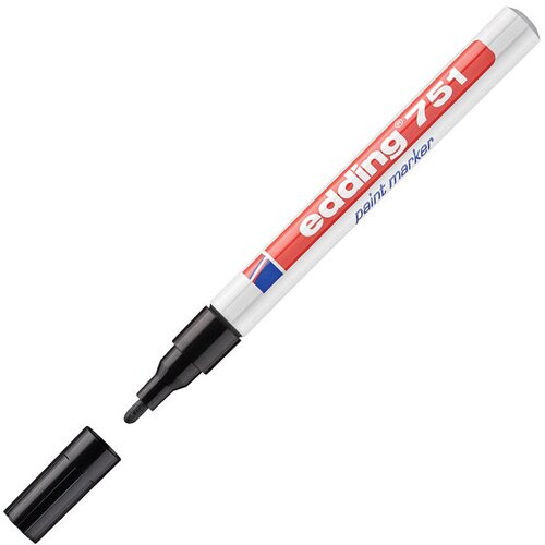Marker permanentni premazni 1-2mm edding 751 črni Slike