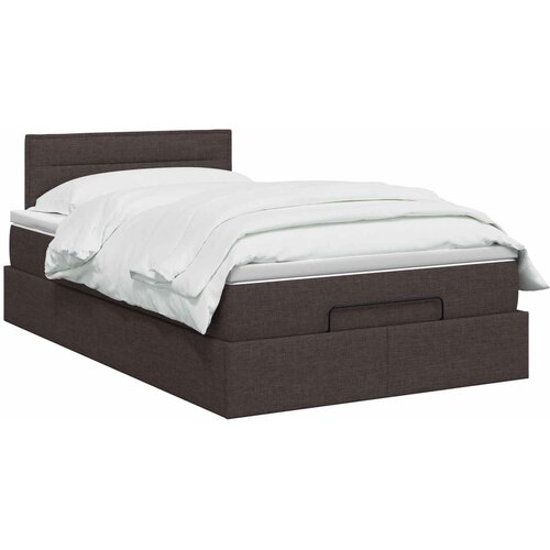  Krevet od pjene s madracem i LED-om Tamno smeđa 120 x 190 cm Slike