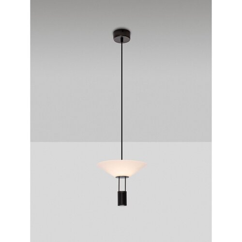 Nova Luce Mat crna LED viseća svjetiljka aluminijska sa sjenilom od akrilnog stakla &amp;oslash; 22 cm Anafi &amp;ndash; Slike