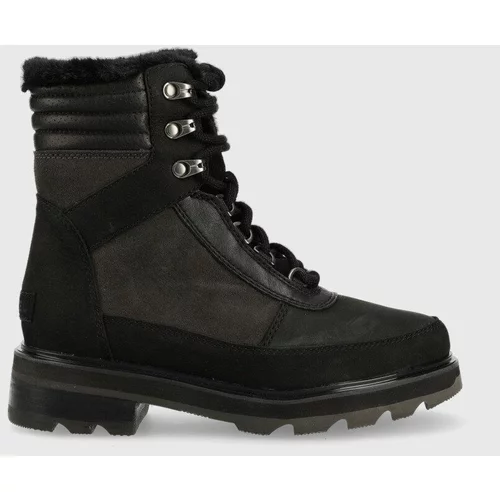 Sorel Cipele za snijeg od brušene kože Lennox Lace Cozy boja: crna