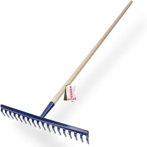 KADAX Vrtne grablje za travo z lesenim ročajem, 150 cm, kaljene grablje, 18 zob, (5000346808) Cene