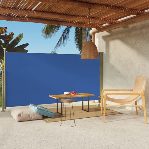 VidaXL Uvlačiva bočna tenda za terasu 160 x 300 cm plava Slike