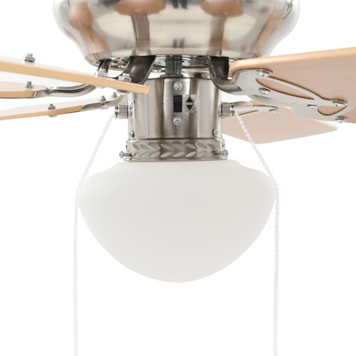  Ukrasni stropni ventilator sa svjetlom 82 cm svijetlosmeđi Slike