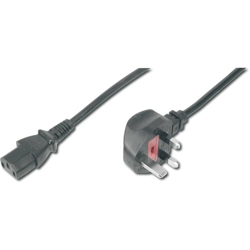 Digitus Napajalni kabel UK vtič, 90 &deg; kotna - C13, mo&scaron;ki/ženski, dolžina 1,8 m, H05VV-F3G 1,00 qmm, 5 A varovalka, črna računalnik, tok, hlad, (20422068) Cene
