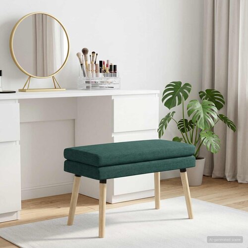  Klupa s dvostrukim slojem Tamnozelena 80 x 40 x 47 cm Tkanina Cijene