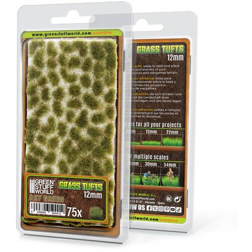 Green Stuff World Static Grass Tufts 12mm Dry Green | Buseni trave 12mm suvo zeleni Slike