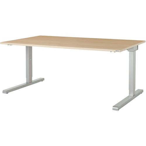 mauser Pravokotna miza, noga v obliki črke C, ŠxG 1800 x 900 mm, plošča imitacija javorja, ogrodje aluminijaste barve Cene