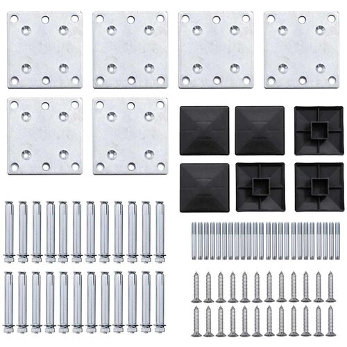  Set panela za ogradu WPC 872 x 186 cm crni Slike