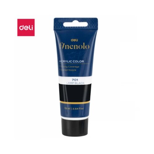  AKRILNA BOJA DELI U TUBI CRNA 75ml EC75-BK Cene