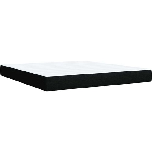 VidaXL Krevet s oprugama i madracem crni 180x200 cm od tkanine Slike