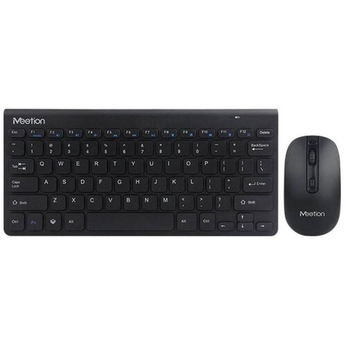 MeeTion MINI4000 set 2U1, bežična 2.4GHZ silent tastatura + bež.mi&amp;scaron;, crni Slike