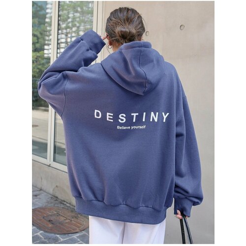 K&H TWENTY-ONE Destiny Design Printed Sweatshirt Indigo Blu Slike
