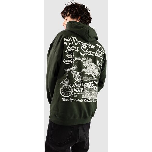 Dravus Positive Message Pulover s kapuco forest green Cene