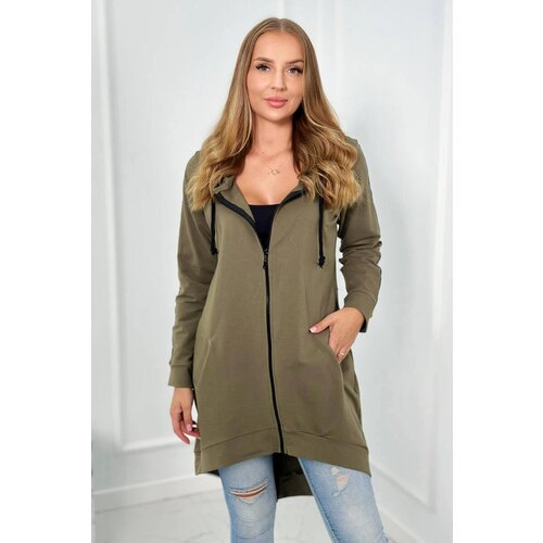 Kesi Sweatshirt with zip at the back khaki Slike
