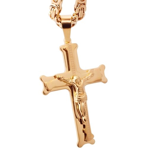 Ogrlica s križem JC-38714 - Zlatna / 70cm KP38714 Cijene