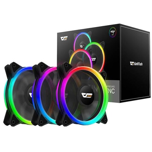 Darkflash DR12 Pro 3u1 ARGB set ventilatora za kući&amp;scaron;te, crni Slike