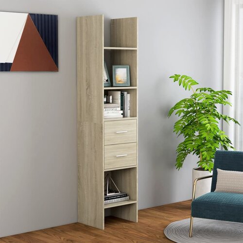 VidaXL Knjižna omara sonoma hrast 40x35x180 cm iverna plo&amp;scaron;ča Slike