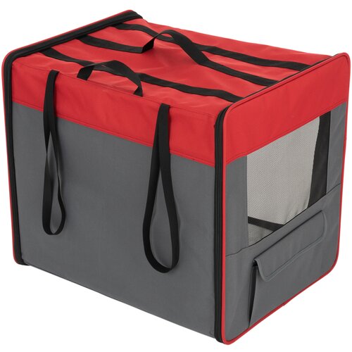 zooplus Transportna uta First Class Basic - Velikost L: Š 53,5 x G 79 x V 66 cm, rdeča/siva Cene