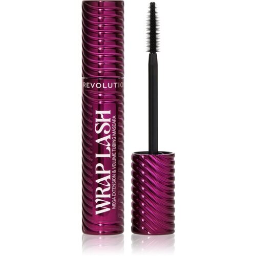 Makeup Revolution Wrap Lash Tubing maskara za produljenje, uvijanje i volumen nijansa Burgundy 8.5 ml Slike