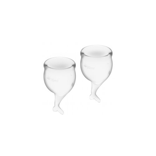 Satisfyer komplet menstrualnih skodelic Feel Secure, prozoren Slike