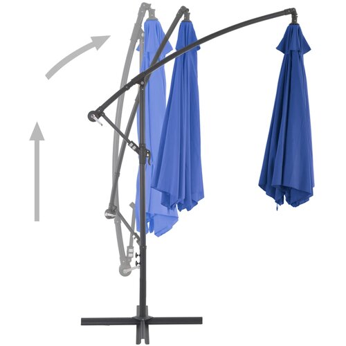  Konzolni vrtni suncobran s aluminijskim stupom 300 cm plavi Slike