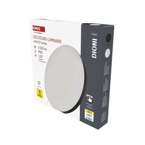  LED svetilo nadometno DIONI okroglo, črna, 32W, nastavljiva CCT Cene