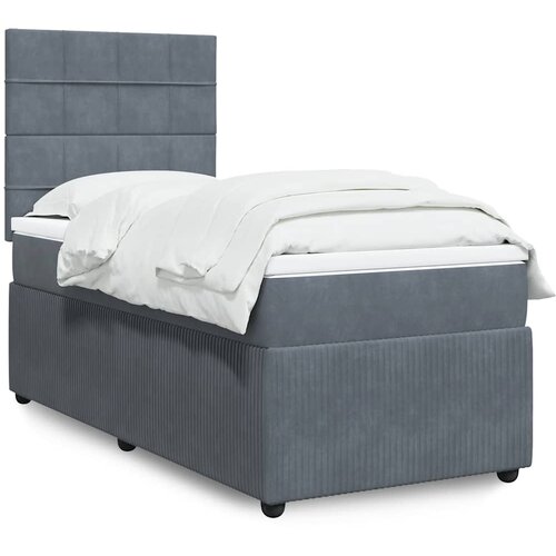 Box spring krevet s madracem tamnosivi 90x190 cm bar&scaron;unasti Cijene