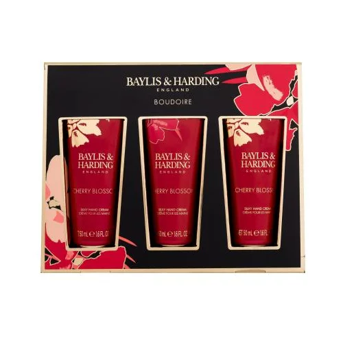 Baylis & Harding Boudoire Cherry Blossom Set krema za ruke Boudoire Cherry Blossom Silky Hand Cream 3 x 50 ml za ženske