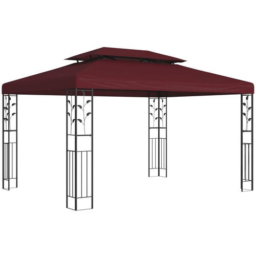 vidaXL Paviljon 3,97 x 2,96 x 2,68 m Vinorodna rdeča Cene