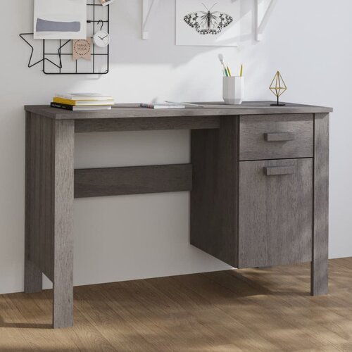  Radni stol HAMAR svjetlosivi 113 x 50 x 75 cm masivna borovina Cene