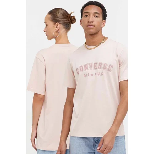 Converse Pamučna majica boja: ružičasta, s tiskom