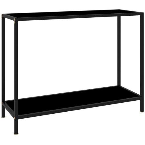 vidaXL Konzolni stol crni 100 x 35 x 75 cm od kaljenog stakla Cijene