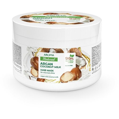 Aroma Natural maska za kosu hair mask argan & coconut milk Slike