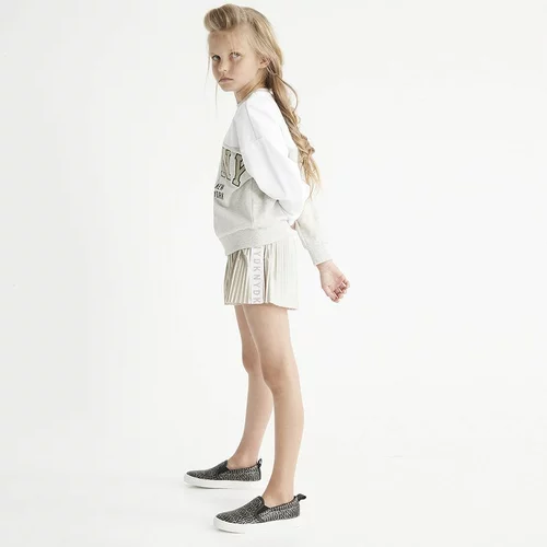 Dkny Dječje kratke hlače boja: zlatna, s aplikacijom, podesiv struk