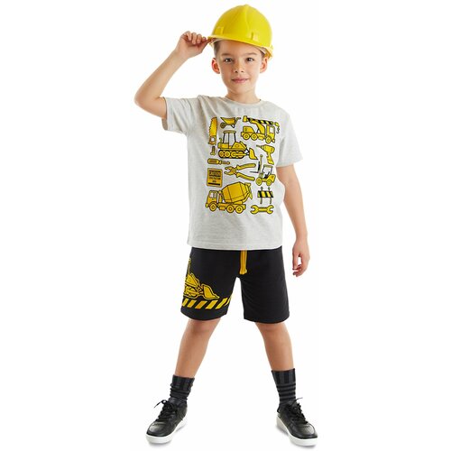 Mushi Construction Tools Boys T-shirt Shorts Set Slike