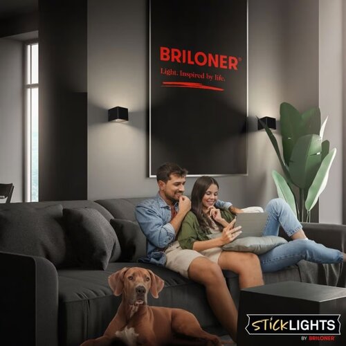 BRILONER 3879015 - led punjiva zidna lampa sa senzorom borra LED/1,5W/5V 3600 mah crna Slike