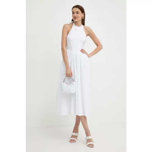 Bardot Pamučna haljina KYLEN boja: bijela, maxi, širi se prema dolje, 59251DB