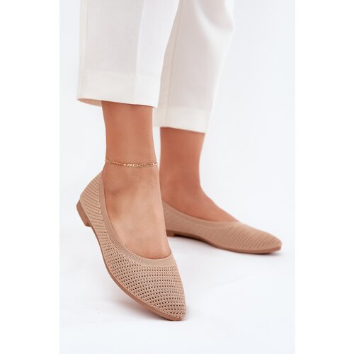 Boto Mesh Fabric Women's Ballet Flats Dark Beige Sarina Cijene